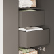 SMARTBett Cabinet STA.2.012  with 1 Door - (Depth 40cm) Anthracite 2x Drawers Door Standard