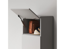 SMARTBett Schrank STA 2.012 mit  1Tür (Tiefe 40cm ) Perlgrau ohne Zusatzoption Tür Standard