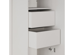 SMARTBett Schrank STA 2.012 mit  1Tür (Tiefe 40cm ) Perlgrau 2x Schubladen Tür Standard