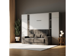 SMARTBett Schrank STA 2.012 mit  1Tür (Tiefe 40cm ) Perlgrau 2x Schubladen Tür Standard