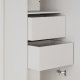 SMARTBett Schrank STA 2.012 mit  1Tür (Tiefe 40cm ) Perlgrau 2x Schubladen Tür Standard