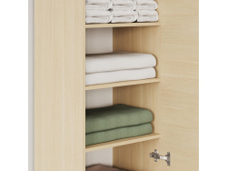 SMARTBett Cabinet STA.2.012  with 1 Door - (Depth 40cm) Kaiserberg Oak without additional Option Door Standard