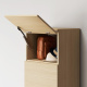 SMARTBett Cabinet STA.2.012  with 1 Door - (Depth 40cm) Kaiserberg Oak without additional Option Door Standard