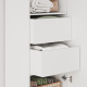 SMARTBett Schrank STA 2.012 mit  1Tür (Tiefe 40cm ) Weiss/Kaiserberg Eiche 2x Schubladen Tür Standard