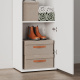 SMARTBett Schrank STA 2.012 mit  1Tür (Tiefe 40cm ) Weiss/Weiss Hochglanz ohne Zusatzoption Tür Standard