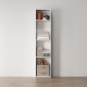 SMARTBett Schrank STA 2.012 mit  1Tür (Tiefe 40cm ) Weiss/Weiss Hochglanz ohne Zusatzoption Tür Standard