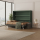 SMARTBett 160x200 Wall Bed Horizontal M2 (Depth 55cm) WHITE incl. SOFA