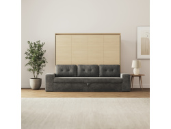 SMARTBett 160x200 Schrankbett Horizontal M2 (Tiefe 55cm)...
