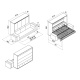 SMARTBett 160x200 Schrankbett Horizontal M2 (Tiefe 55cm) Kaiserbereg Eiche inkl.SOFA Anthrazit Armlehnen 11 cm