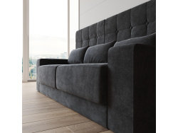 SMARTBett SET Murphy Bed M1 180x200 White incl. Shelves & Tall Cabinets with Sofa Anthracite