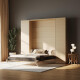 SMARTBett SET Murphy Bed M1 180x200 Kaiserberg Oak  incl. Shelves & Tall Cabinets with Sofa Anthracite