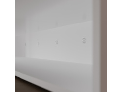 SMARTBett Schrankbett 100x200  Horizontal (M2 55cm Tiefe)  Weiss/Weiss Hochglanz
