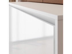 SMARTBett Schrankbett 100x200  Horizontal (M2 55cm Tiefe)  Weiss/Weiss Hochglanz