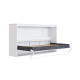 SMARTBett Schrankbett 100x200  Horizontal (M2 55cm Tiefe)  Weiss/Weiss Hochglanz
