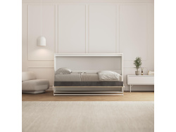 SMARTBett Schrankbett 100x200  Horizontal (M2 55cm Tiefe)  Weiss/Kaiserberg Eiche