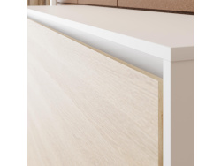 SMARTBett Schrankbett 100x200  Horizontal (M2 55cm Tiefe)  Weiss/Kaiserberg Eiche