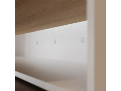 SMARTBett Schrankbett 100x200  Horizontal (M2 55cm Tiefe)  Weiss/Kaiserberg Eiche