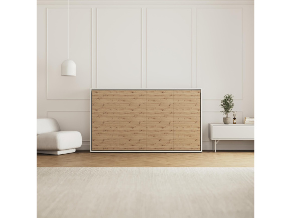SMARTBett Schrankbett M2 Horizontal 100x200 mit Polsterrahmen