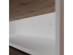 SMARTBett Schrankbett 100x200  Horizontal (M2 55cm Tiefe)  Weiss/Wildeiche