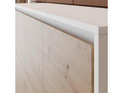 SMARTBett Schrankbett 100x200  Horizontal (M2 55cm Tiefe)  Weiss/Wildeiche