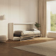 SMARTBett Schrankbett 100x200  Horizontal (M2 55cm Tiefe)  Weiss/Wildeiche