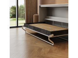 SMARTBett Schrankbett 100x200  Horizontal (M2 55cm Tiefe)  Perlgrau