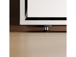 SMARTBett Schrankbett 100x200  Horizontal (M2 55cm Tiefe)  Perlgrau/Weiss Hochglanz