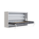 SMARTBett Schrankbett 100x200  Horizontal (M2 55cm Tiefe)  Perlgrau/Weiss Hochglanz
