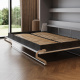 SMARTBett Schrankbett 100x200  Horizontal (M2 55cm Tiefe)  Perlgrau/Weiss Hochglanz