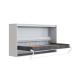 SMARTBett Schrankbett 100x200  Horizontal (M2 55cm Tiefe)  Perlgrau/Kaiserberg Eiche