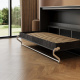 SMARTBett Schrankbett 100x200  Horizontal (M2 55cm Tiefe)  Anthrazit/Wildeiche