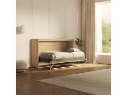 SMARTBett Schrankbett 100x200  Horizontal (M2 55cm Tiefe)  Kaiserberg Eiche