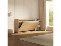 SMARTBett Schrankbett 100x200  Horizontal (M2 55cm Tiefe)  Kaiserberg Eiche
