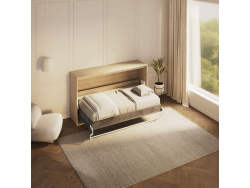 SMARTBett Schrankbett 100x200  Horizontal (M2 55cm Tiefe)  Kaiserberg Eiche/Anthrazit