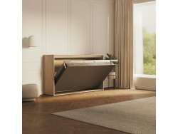 SMARTBett Schrankbett 100x200  Horizontal (M2 55cm Tiefe)  Kaiserberg Eiche/Anthrazit