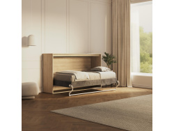 SMARTBett Schrankbett 100x200  Horizontal (M2 55cm Tiefe)  Kaiserberg Eiche/Anthrazit