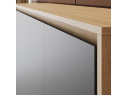 SMARTBett Schrankbett 100x200  Horizontal (M2 55cm Tiefe)  Kaiserberg Eiche/Anthrazit