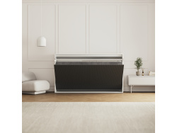 SMARTBett Schrankbett 100x200  Horizontal (M2 55cm Tiefe)  Weiss/WAVES Anthrazit