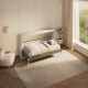 SMARTBett Schrankbett 100x200  Horizontal (M2 55cm Tiefe)  Weiss/WAVES Anthrazit