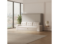 SMARTBett Schrankbett mit Sofa (M2 55cm Tiefe) 160x200...