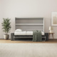 SMARTBett Murphy bed with sofa (M2 55cm depth) 160x200 Horizontal Pearl Gray