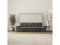 SMARTBett Schrankbett mit Sofa Anthrazit (M2 55cm Tiefe)...