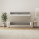SMARTBett Schrankbett mit Sofa (M2 55cm Tiefe) 160x200 Horizontal Perlgrau Sandgrau Armlehnen 26 cm
