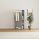 SMARTBett Wardrobe STA.2.0016 (M2 Series Depth 55cm) Height 168.2cm Pearl grey/ with 2 glass doors