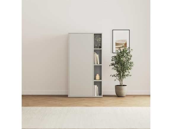 SMARTBett Schrank STA.2.0016 (Serie M2 Tiefe 55cm) Höhe 168,2cm Perlgrau/ Tür Perlgrau