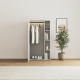 SMARTBett Schrank STA.2.0016 (Serie M2 Tiefe 55cm) Höhe 168,2cm Perlgrau/ Tür Perlgrau