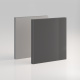 SMARTBett Wardrobe STA.2.0016 (M2 Series Depth 55cm) Height 168.2cm Pearl grey/ Door WAVES anthracite