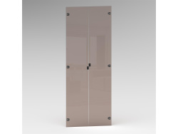 SMARTBett Wardrobe STA.2.0016 (M2 Series Depth 55cm) Height 168.2cm Anthracite/ with 2 glass doors