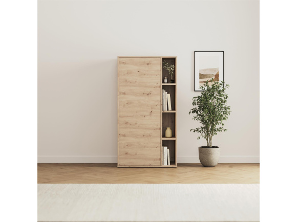 SMARTBett Schrank STA.2.0016 (Serie M2 Tiefe 55cm) Höhe 168,2cm Wildeiche/ Tür Wildeiche