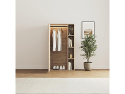 SMARTBett Schrank STA.2.0016 (Serie M2 Tiefe 55cm) Höhe 168,2cm Wildeiche/ Tür Wildeiche